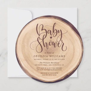 Rustic Country Wood Baby Dusche Einladung