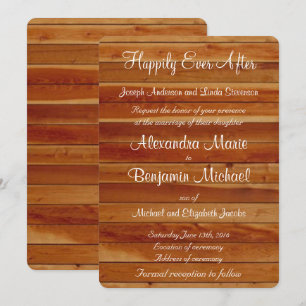 Rustic Country Wooden Einladung