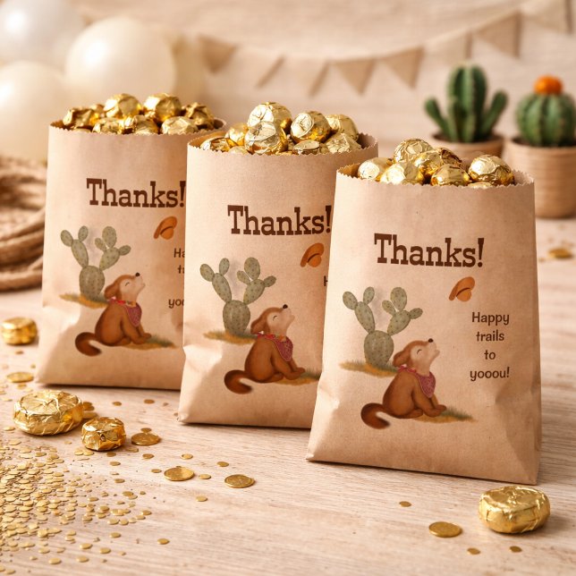 Rustic Cowboy Wild West Animal Danke Geschenktütchen (Von Creator hochgeladen)