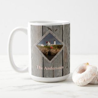Rustic Custom Family Nubble Lighthouse Kaffeetasse