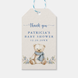 Rustic Cute Teddy Bear Thank You Geschenkanhänger