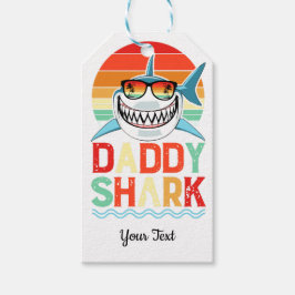 Rustic Daddy Shark Vathers Day Geschenkanhänger