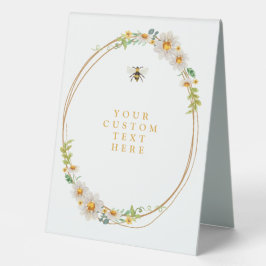Rustic Daisies & Bee Brautparty Custom Tischaufsteller