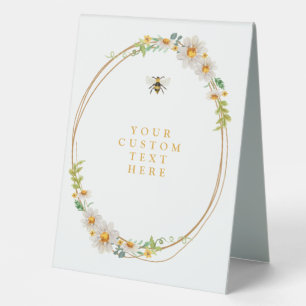 Rustic Daisies & Bee Brautparty Custom Tischaufsteller