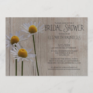 Rustic Daisies Bridal Shower Einladungen