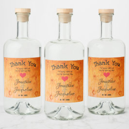 Rustic Danke Gastgeschenk Hochzeit Individuellen N Alkoholflaschenetikett