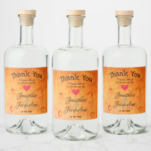 Rustic Danke Gastgeschenk Hochzeit Individuellen N Alkoholflaschenetikett