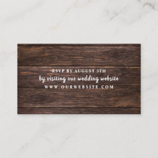 Rustic Dark Wood uAwg Begleitkarte