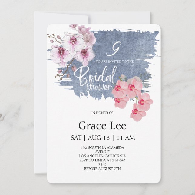 Rustic Denim Bridal Shower Invitation Einladung (Vorderseite)