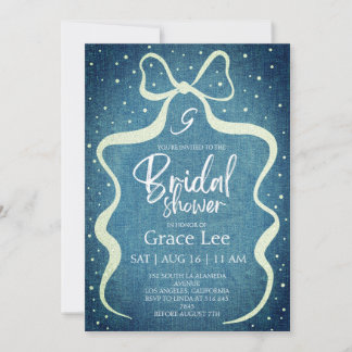 Rustic Denim Bridal Shower Invitation Einladung