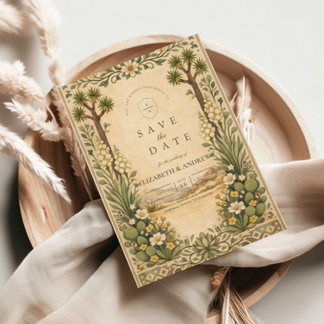 Rustic Desert Botanical Wedding Save The Date (Von Creator hochgeladen)