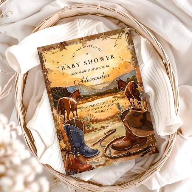 Rustic Desert Rodeo Baby Shower Einladung (Von Creator hochgeladen)