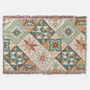 Rustic Diamond Patchwork Pattern - Geometric Decke