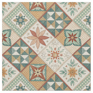 Rustic Diamond Patchwork Pattern - Geometric Stoff