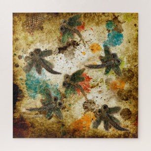 Rustic Dragonfly Flit Jigsaw Puzzle