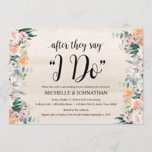 Rustic Dusk Post Mariage Brunch Invitation Card