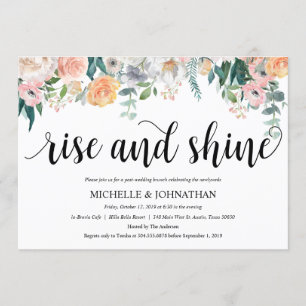 Rustic Dusk Post Mariage Brunch Invitation Card