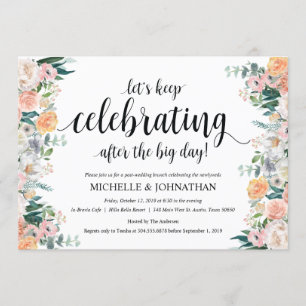 Rustic Dusk Post Mariage Brunch Invitation Card