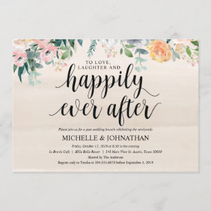 Rustic Dusk Post Mariage Brunch Invitation Card