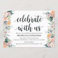 Rustic Dusk Post Mariage Brunch Invitation Card