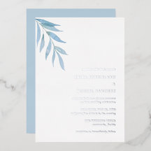 Rustic Dusty Blue Botanical Elegante Wedding