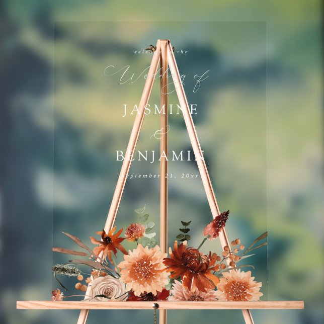 Rustic Earth & Champagne Florals Mariage Bienvenue (Neutre)