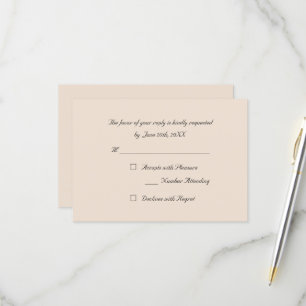 Rustic Earth Elegant Party RSVP Invitation Card