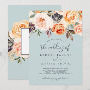 Rustic Earth Florals   Die Hochzeit von Einladung