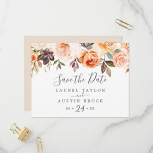 Rustic Earth Florals Enregistrer la carte postale 