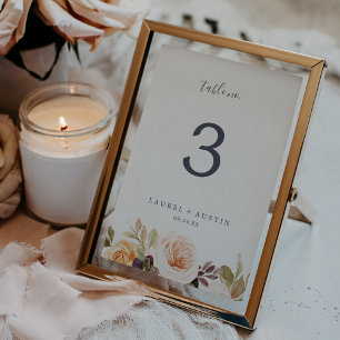 Rustic Earth Florals Tischnummer