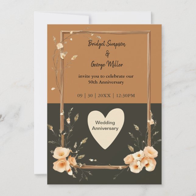 Rustic Earthy Floral Harmony Wedding (Vorderseite)