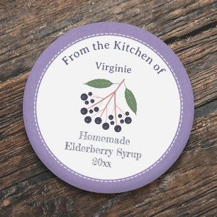 Rustic Elderberry Sirup Etikett Aufkleber