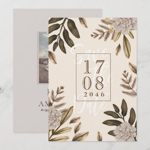 Rustic Elegance Floral Enregistrer les invitations