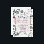 Rustic elegant botanical watercolor floral Wedding Einladung<br><div class="desc">Rustic elegant botanical watercolor floral Wedding invitation.
For spring,  summer,  fall or winter wedding.
Add your own text to personalize the invitation.</div>
