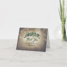 Rustic Eukalyptus Greenerity Wedding Vielen Dank Dankeskarte