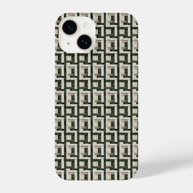Rustic Evergreen Wood Pattern Nature Aesthetic Pho iPhone 14 Hülle (Rückseite)