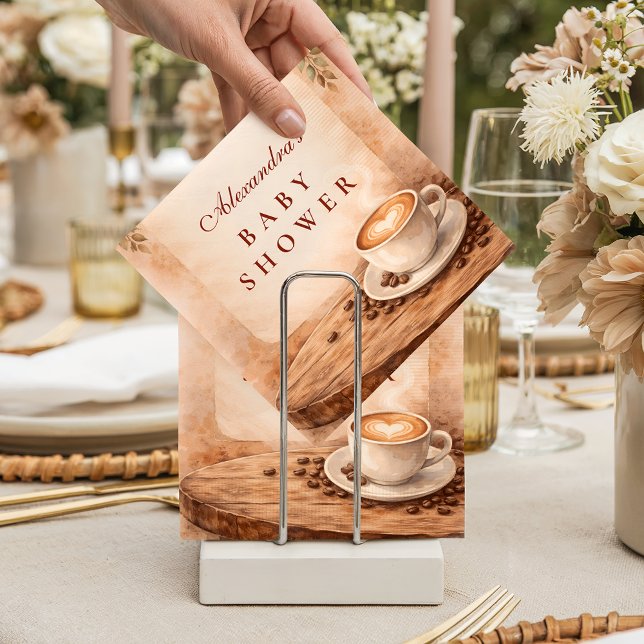 Rustic Fall A Baby Is Brewing Baby Shower Serviette (Von Creator hochgeladen)