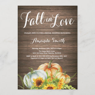 Rustic Fall Bridal Dusche Einladung