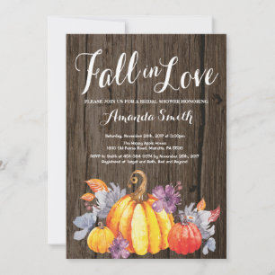 Rustic Fall Bridal Dusche Einladung