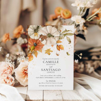 Rustic Fall Citrouille Faire-part de mariage