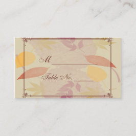 Rustic Fall Feuilles Mariage Place Cartes