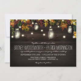 Rustic Fall Firefly Mason Jar Hochzeitseinladungen Einladung