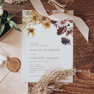 Rustic Fall Floral Boho Hochzeit Einladung