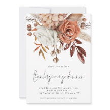 Rustic Fall Florals Terracotta Creme Erntedank