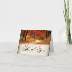Rustic Fall Leaves Automne Merci Cartes