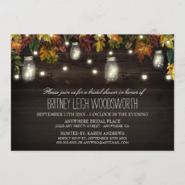 Rustic Fall Mason Jar Bridal Dusche Einladungen