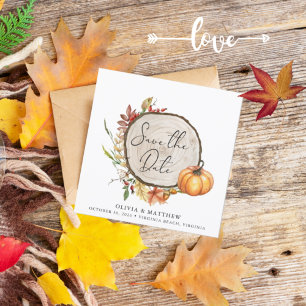 Rustic Fall Photo Boho Boho Slice Save the Date