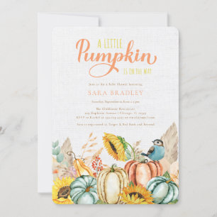 Rustic Fall Pumpkin Baby Dusche ein wenig Pumpkin Einladung
