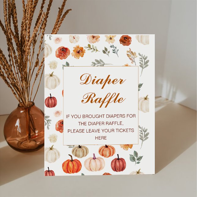 Rustic Fall Pumpkin Baby Dusche Windelwanne Windel Sockelschild (Von Creator hochgeladen)