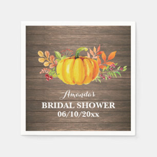 Rustic Fall Pumpkin Brautparty Napkin Serviette